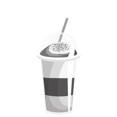 delicious ice coffee isolated vector illustration design