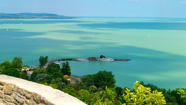 Blick &uuml;ber den Plattensee in Ungarn