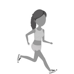 woman running character athlete vector illustration design