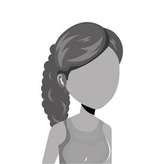 cute woman avatar casual vector illustration design
