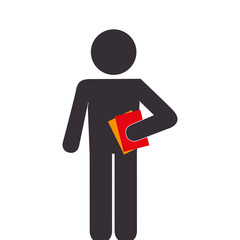 student avatar silhouette icon vector illustration design