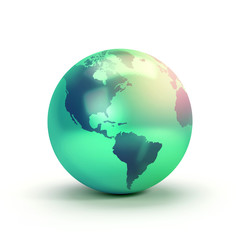 Planet earth symbol - green