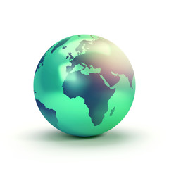 Planet earth symbol - green