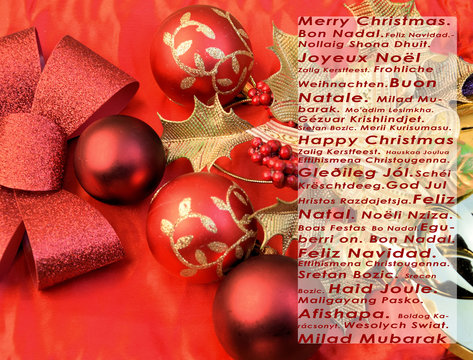 Postal de Navidad en idiomas
