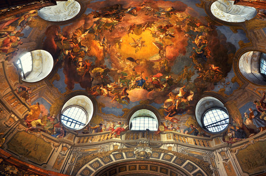 Painted ceiling in the Vienna Library 