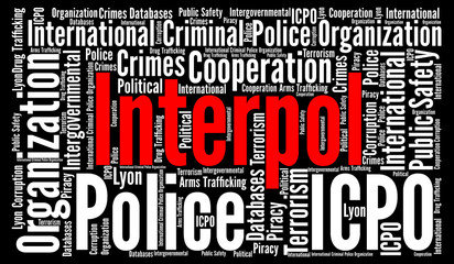 Interpol word cloud concept