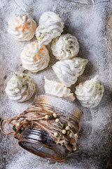 French meringue as Christmas fir tree