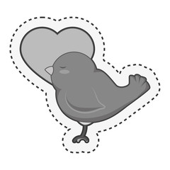 birds wedding card celebration vector illustration design