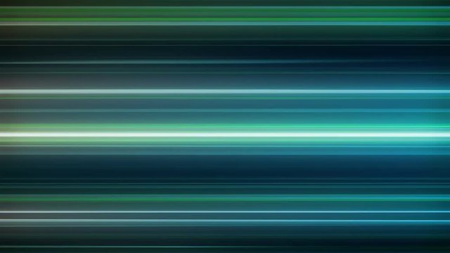 Fast Neon Light Streaks Loop 1B: fast speed ride neon glowing flashing lines streaks in mint green and cool blue color, UltraHD and FullHD and seamlessly loop-able