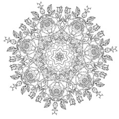 coloring book antistress style picture