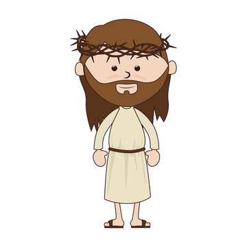 jesuschrist character religious icon vector illustration design