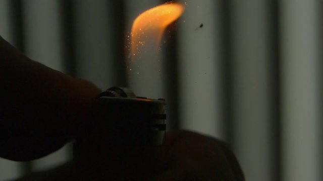 Lighter ignites in Slow Motion