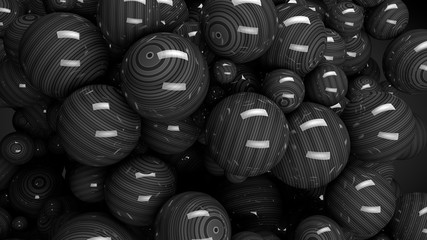 Obraz na płótnie Canvas Shiny balls on grey