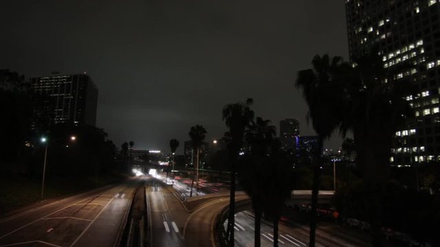 Motion time lapse of Los Angeles Third Street intersetion with the 101.