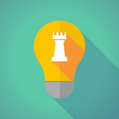 Long shadow bulb with a  rook   chess figure