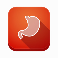 Isolated app icon with  a healthy human stomach