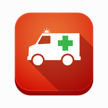 Isolated app button with  an ambulance icon
