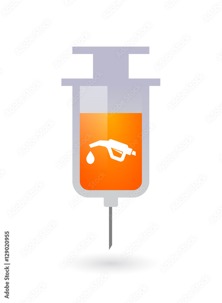 Poster Isolated syringe with  a gas hose icon