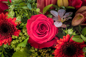 olorful flower arrangement wreath for funerals isolated on white