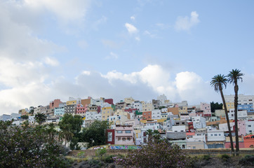 Fototapeta na wymiar Residential district in Las Palmas, Gran Canaria