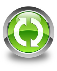 Update icon glossy green round button 2