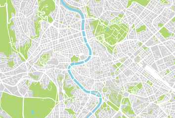 Plakat Rome vector city map