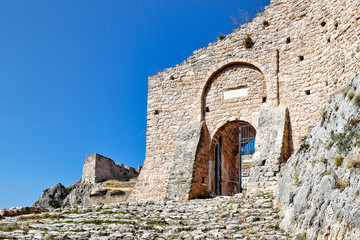 The castle of Akrokorinthos, Greece