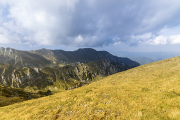 Fototapeta na wymiar Dramatic Clouds Over Bucegi Mountains