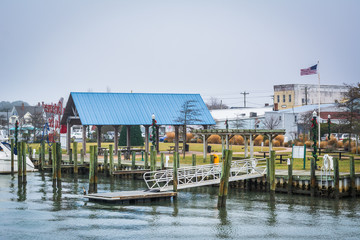 View of the Chincoteague Bay Waterfront, in Chincoteague Island,