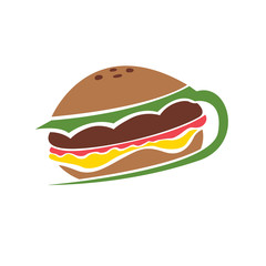 Simple Burger Icon (Vector Art)
