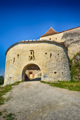 Fototapeta na wymiar Rașnov Citadel (Romanian: Cetatea Râșnov, German: Rosenauer Burg) is a historic monument and landmark in Romania. It is situated in Râşnov, Brașov County, in the immediate vicinity of Brașov.