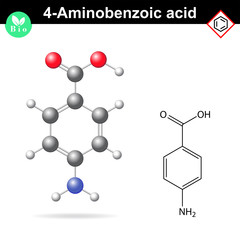 Aminobenzoic acid molecule, intermediate of vitamine B9