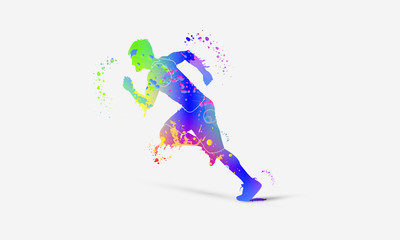 Fototapeta na wymiar Colorful runner