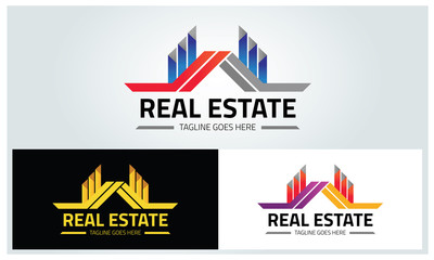 Real estate logo design template ,House logo design concept ,Vector illustration