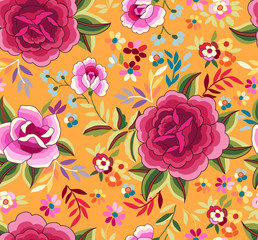 Manton Shawl, Spanish Floral Print seamless background - 129029174