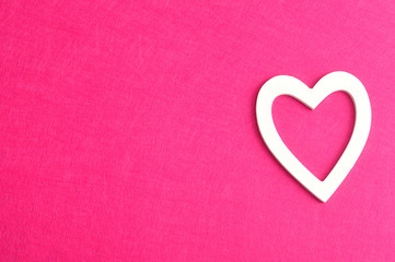 Valentine's Day. A white heart 