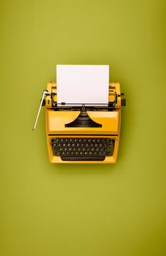 Retro colored typewriter