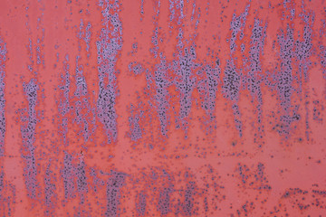 painted with red paint metal surface with rust abstract texture background