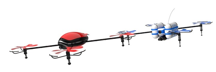 illustration of drone chase.