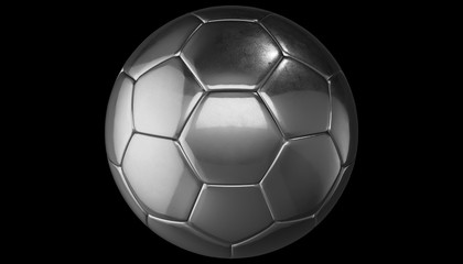 Footbal ball on various material and background, 3d render