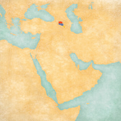 Map of Middle East - Armenia