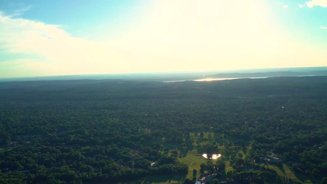 Aerial view of the scenery surround White Plains, NY