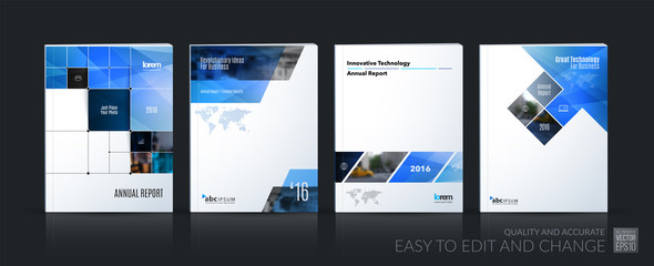 Fototapeta na wymiar Business vector set. Brochure template layout, cover design annu