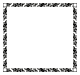  Border decoration elements seamless patterns in Greece style. V