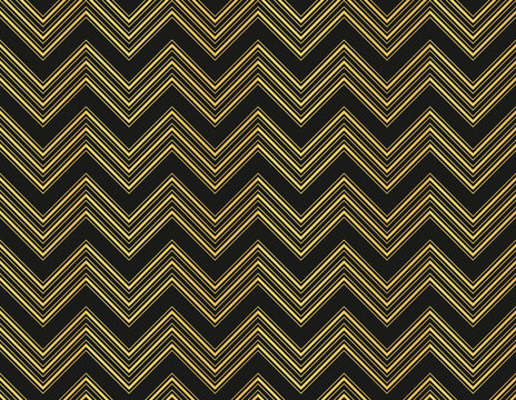 Tile vector chevron pattern with black zig zag on  background