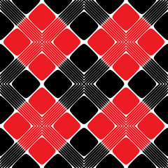 Red and Black Rectangle Seamless Pattern
