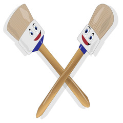 Paint brush isolated on a white background