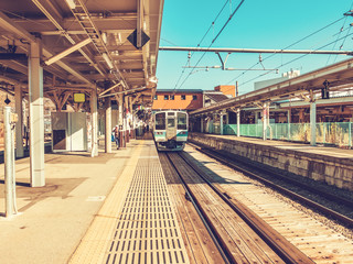 typical japanese trainstation without logos