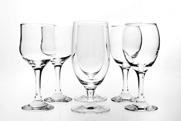Wineglasses on light background