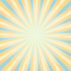 Abstract background. Light Blue Yellow rays background. Vector 